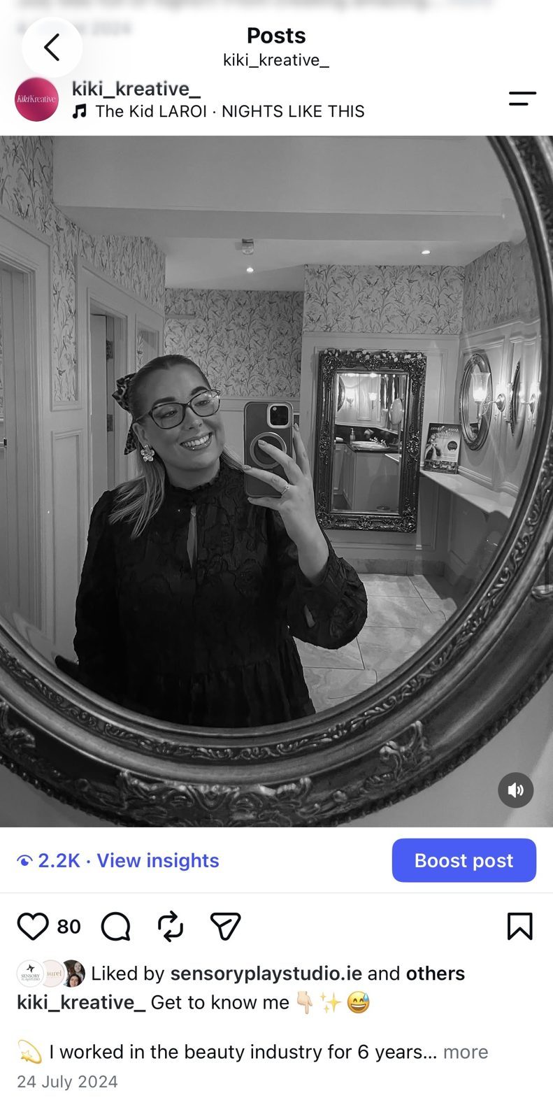Ceelin's first social media post from 2024
